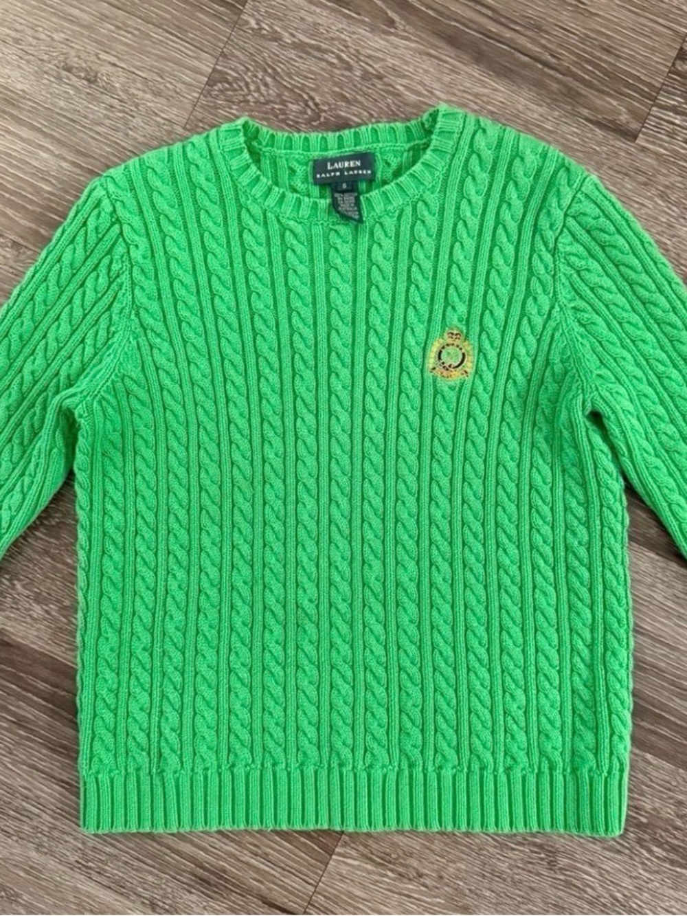 Lauren Ralph Lauren Green Cable Knit Sweater